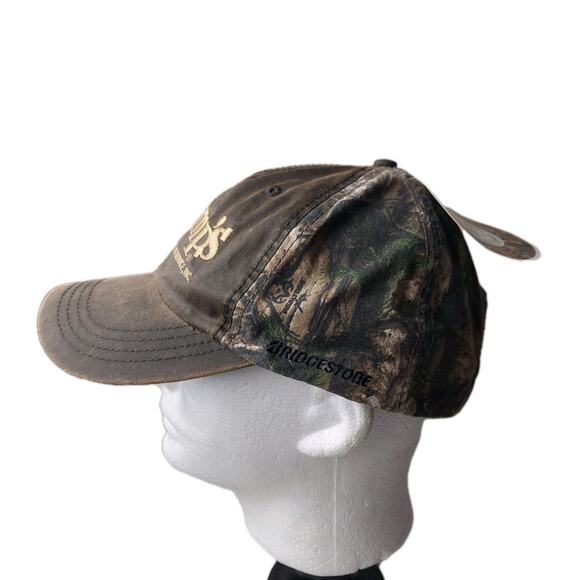 REALTREE Xtra Brown Camouflage Hat Camo "POMP'S Tree Service" One Size Adjustabl - Picture 2 of 7